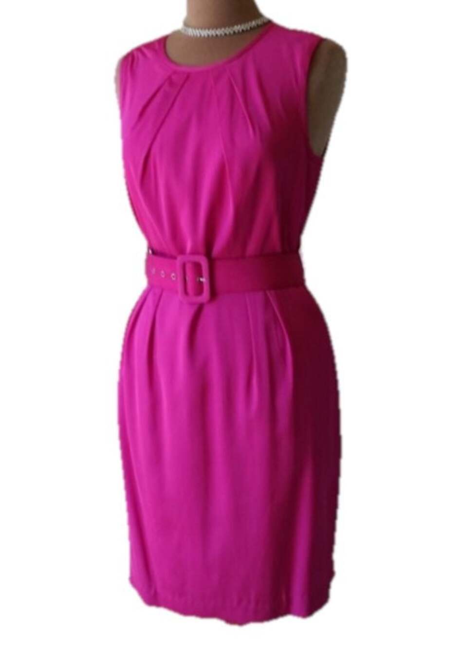 Trina Turk Sleeveless Belted Sheath Dress Hot Pink Size 6